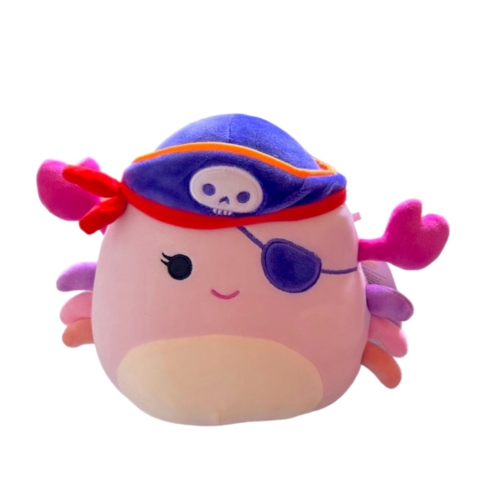 8” Cailey The Pink Crab Pirate Sea-life Plush Halloween Squishmallow NWT